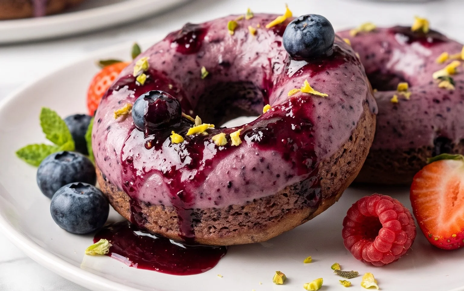 Blueberry Cake Donuts