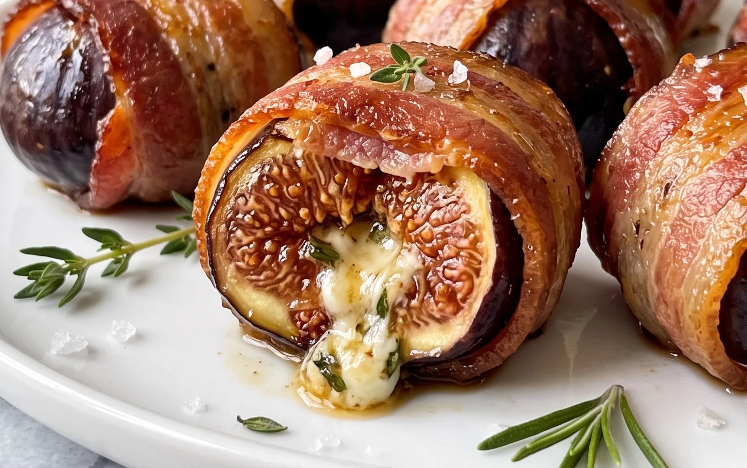 Beef Bacon Wrapped Stuffed Figs