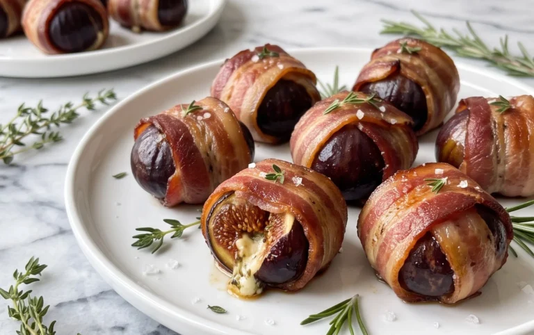 Beef Bacon Wrapped Stuffed Figs