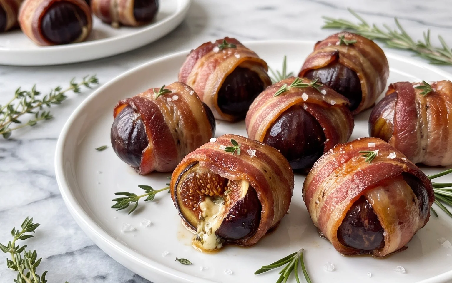 Beef Bacon Wrapped Stuffed Figs