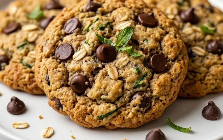 Homemade Zucchini-Oat Chocolate Chip Cookies
