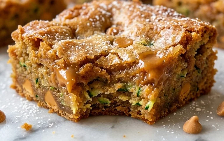Chewy Butterscotch Zucchini Blondies