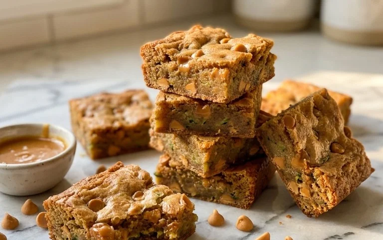Chewy Butterscotch Zucchini Blondies