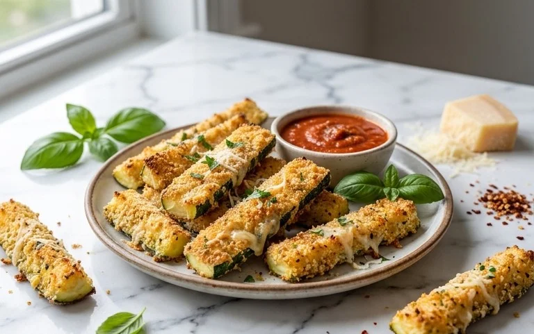 Baked Zucchini Sticks (Oven or Air Fryer)